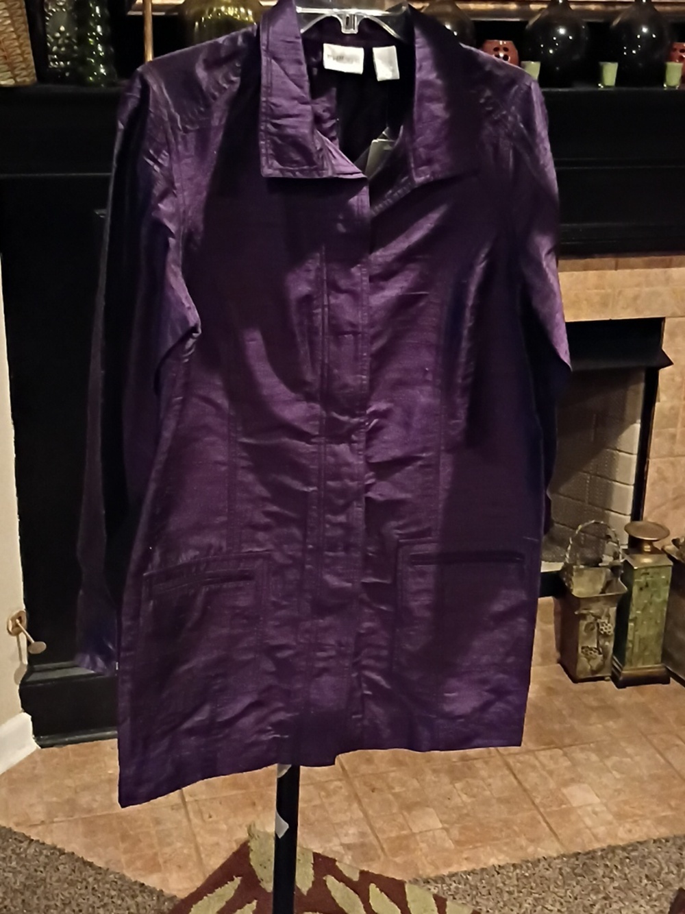 Chico's Sheree QUXOTIC PLUM Silk Jacket